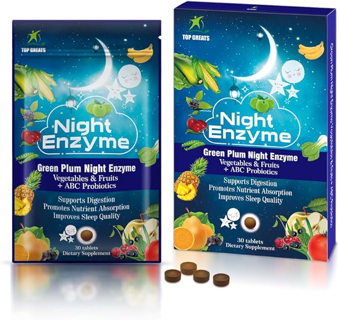 Night Enzyme, Daily Multi Digestive Enzymes, 120 Tablets