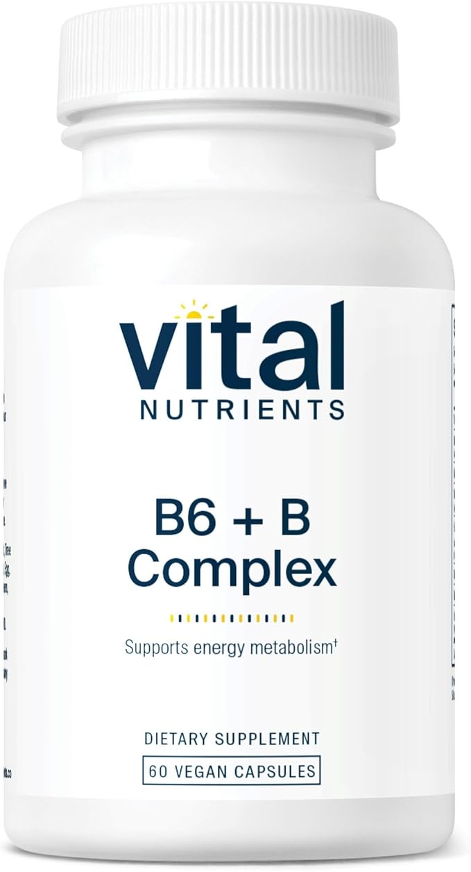 Vital Nutrients Vitamin B6 + B Complex B6 for 60 Capsules