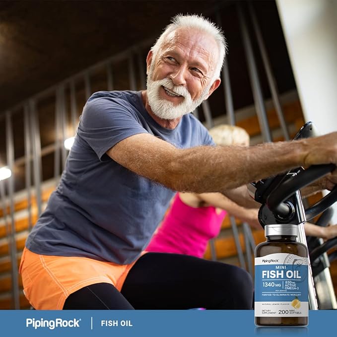 Piping Rock Mini Fish Oil Softgels 1340mg 200 Pills Omega-3 |