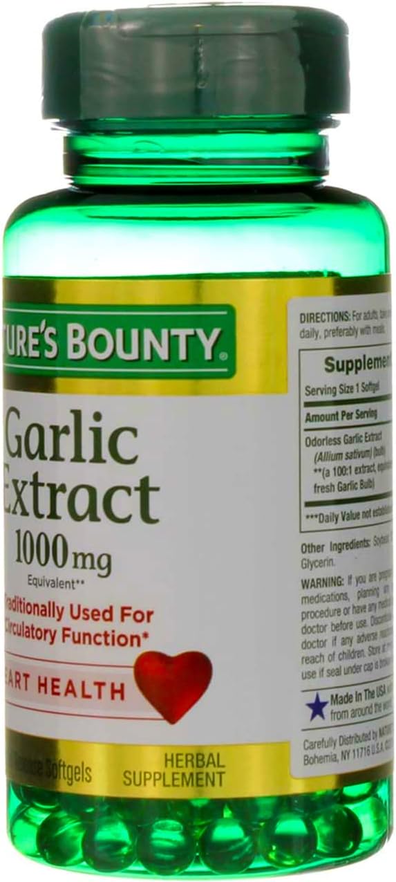 Nature's Bounty Garlic Extract 1000 mg 100 ea 2)