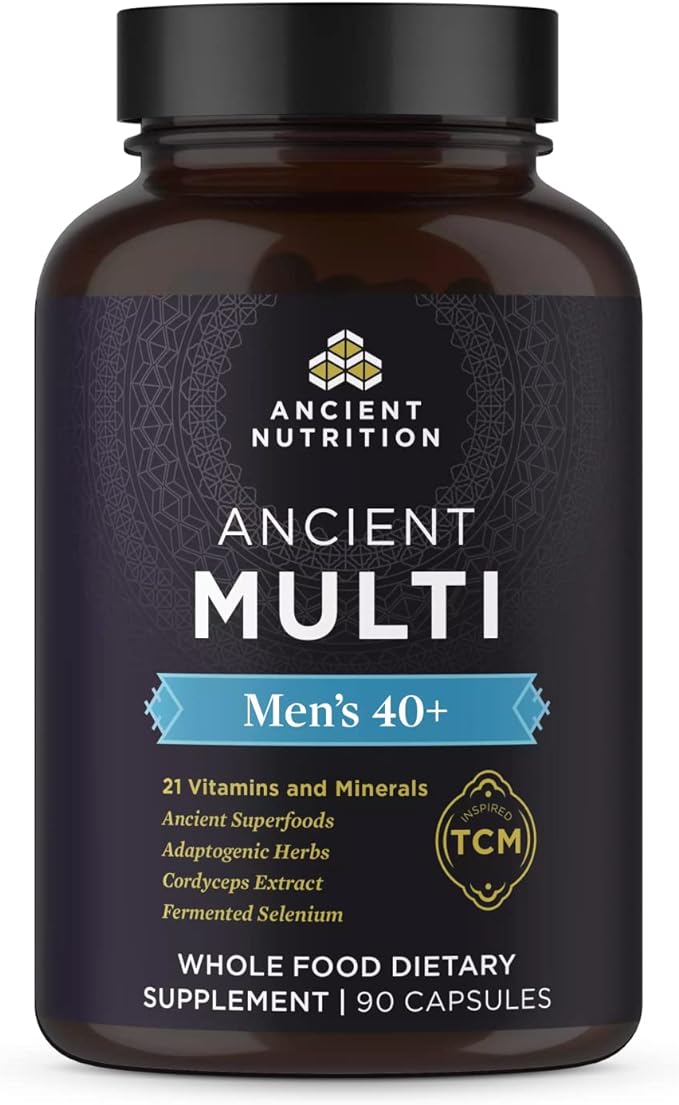 Multivitamin for Men by Ancient Nutrition, 40+ Once 90 ct, K2, Supports