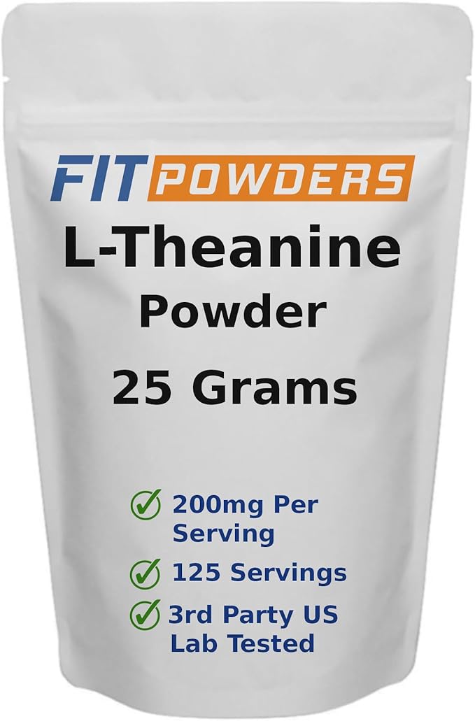 L-Theanine Powder 100% Pure, Non-GMO, Vegan, (25 Grams)