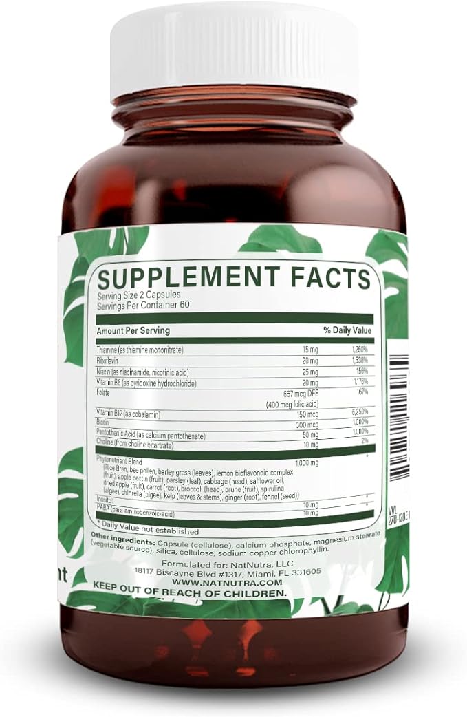 Natural Nutra Vitamin B Complex 120 Vegetarian