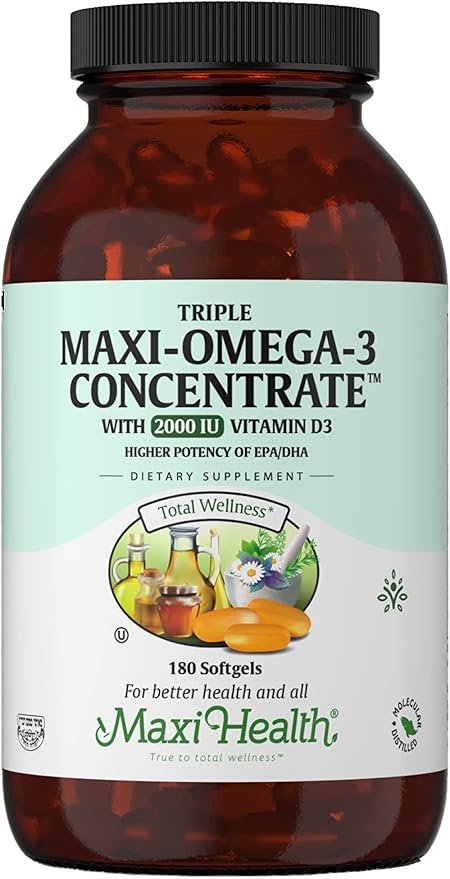 Omega 3 Supplement Omega-3 Fish D3 - 180 Softgels