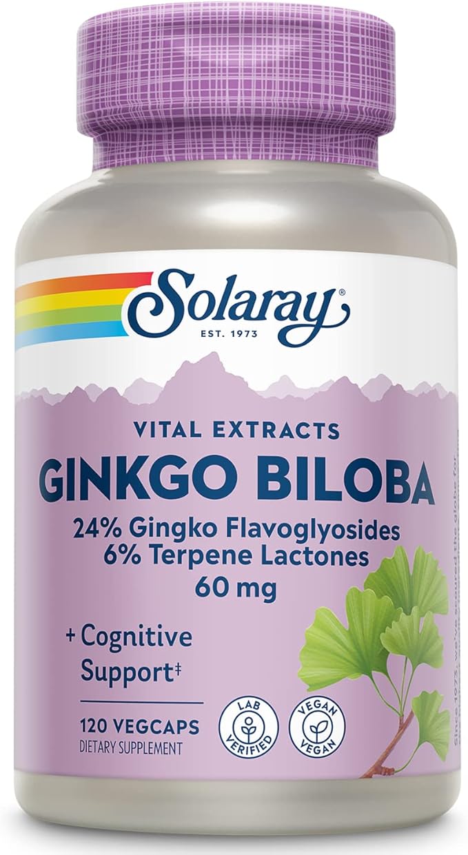 Solaray Guaranteed Potency Ginkgo Biloba Leaf 60mg | 120ct