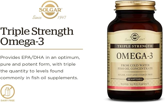 Solgar Triple Strength Omega-3 950 mg, 100 Softgels 100 Servings