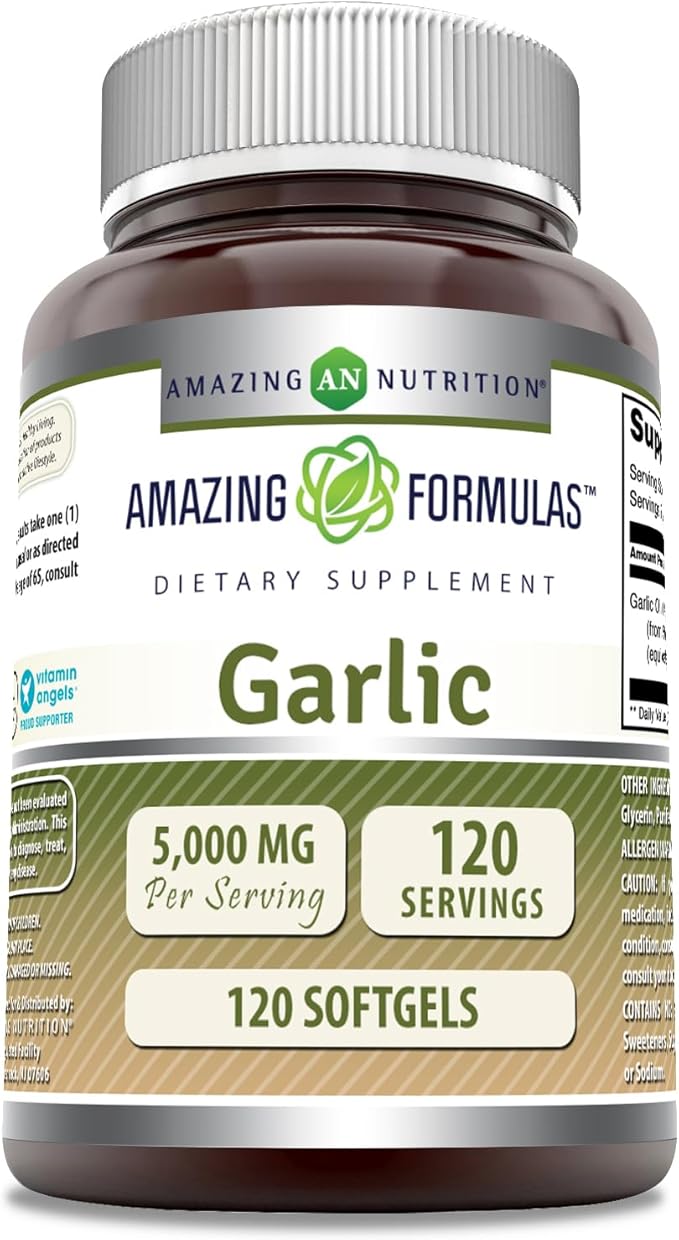 Amazing Formulas Garlic Supplement 5000 Mg 120 Softgels
