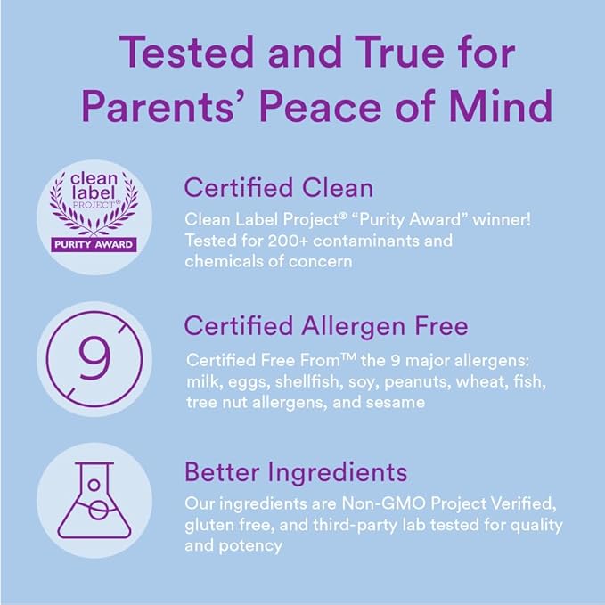 SmartyPants Organic Toddler Multivitamin Gummies: Probiotics, 3 (ALA), D3, C, B12, B6, B6, Vitamin 60 Count (30 Day