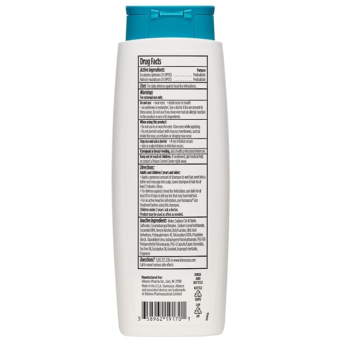 Vamousse Lice Defense Daily Shampoo, Kills (13.5 Oz)