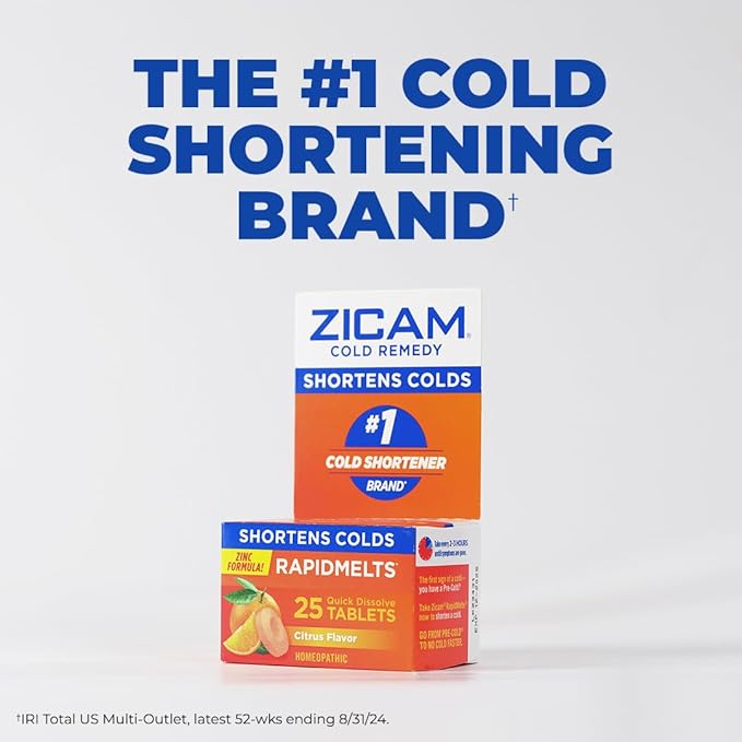Zicam Cold Remedy Zinc Rapidmelts, Citrus 25 Count 1)