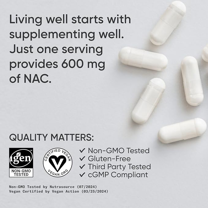 Sports Research N-Acetyl L-Cysteine (NAC) 600mg, 90 Veggie