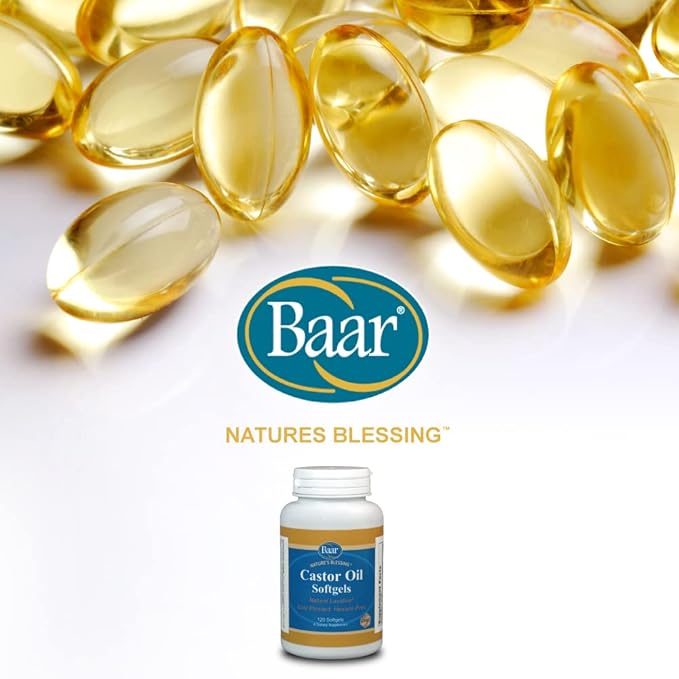 Baar Castor Oil Softgels Natural Laxative
