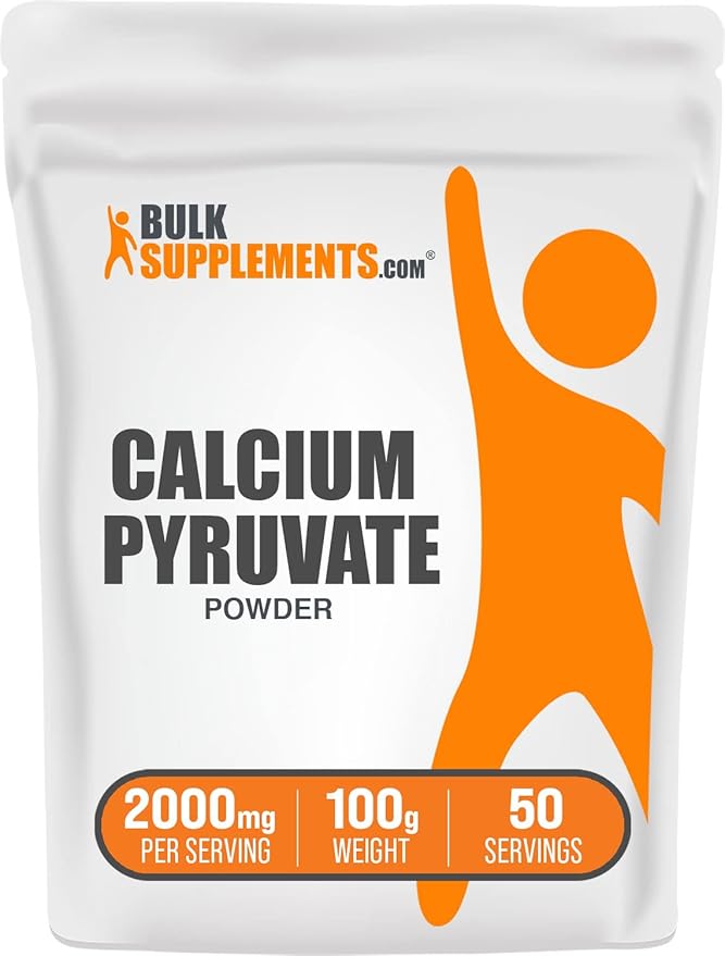 BulkSupplements.com Calcium Pyruvate Powder - Calcium Supplement - Calcium Powder Supplement - Pyruvate Supplement - Calcium Powder - 2000mg (300mg Calcium) per Serving (100 Grams - 3.5 oz)