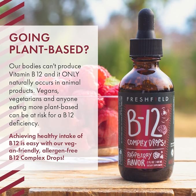 Freshfield B12 Complex Drops, Vitamin B 1200 mcg B12 Methylcobalamin 5 B
