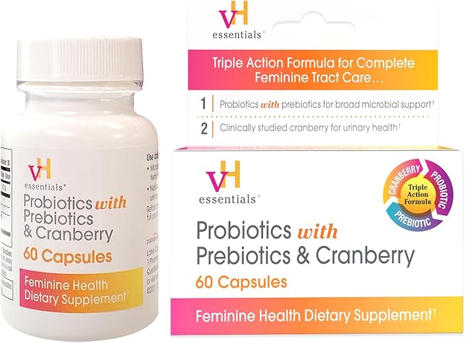 vH essentials Probiotics with Prebiotics and 60 Capsules
