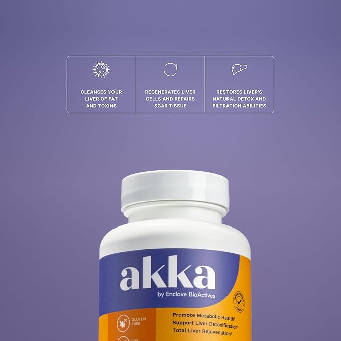 AKKA Premium Liver Cleanse Detox & Repair Superbiotic: Liver Detox, Regeneration, & Restoration Liver Support Supplement with Bioavailable Pasteurized Akkermansia | Vitality | Metabolism | Immunity