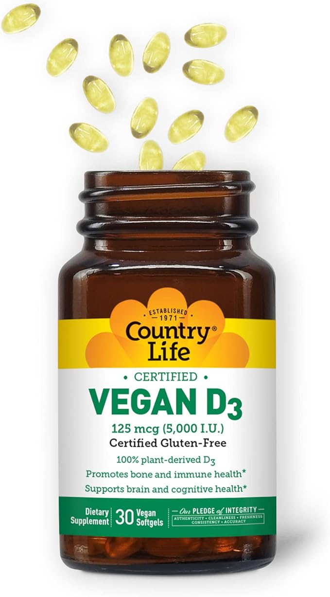 Country Life Vegan D3, 30 Count