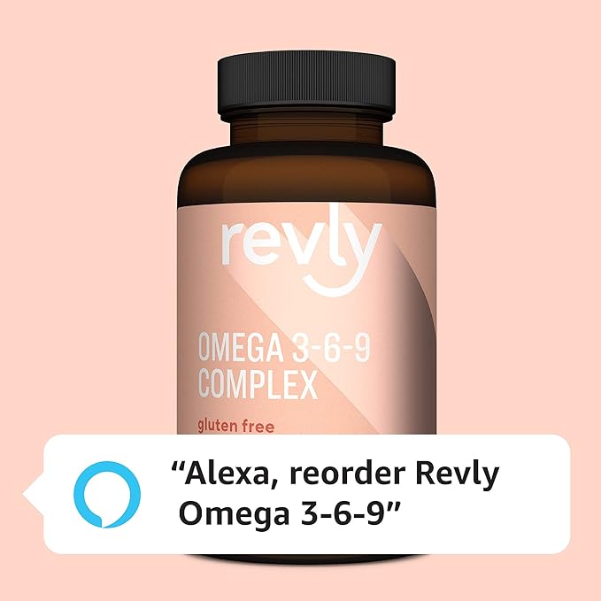 Amazon Brand - Revly Omega 3-6-9 Omega-3 fatty 60 Softgels, 2 Month