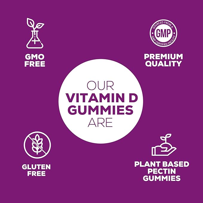 Vitamin D3 Gummies Extra Strength 5000 (125 mcg) 60 Gummies