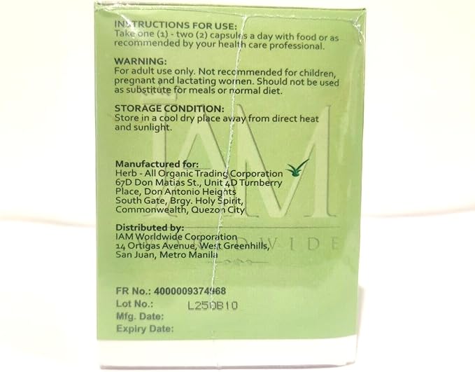 IAM WORLDWIDE Amazing Organic Barley Capsule from Australia 100 Capsules x 500 mg