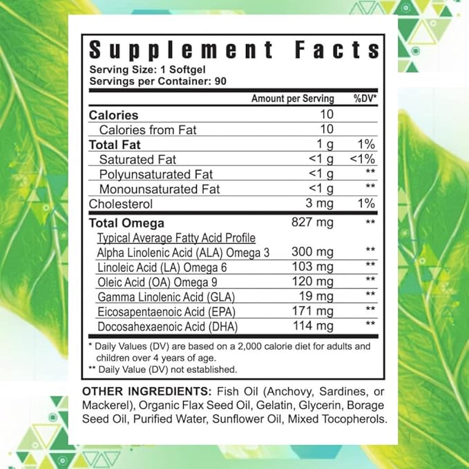 Youngevity Ultimate EFA Plus – Essential 90 Soft Omega-3, Omega-6, Omega-6, Omega-9 Omega-9 Supplement