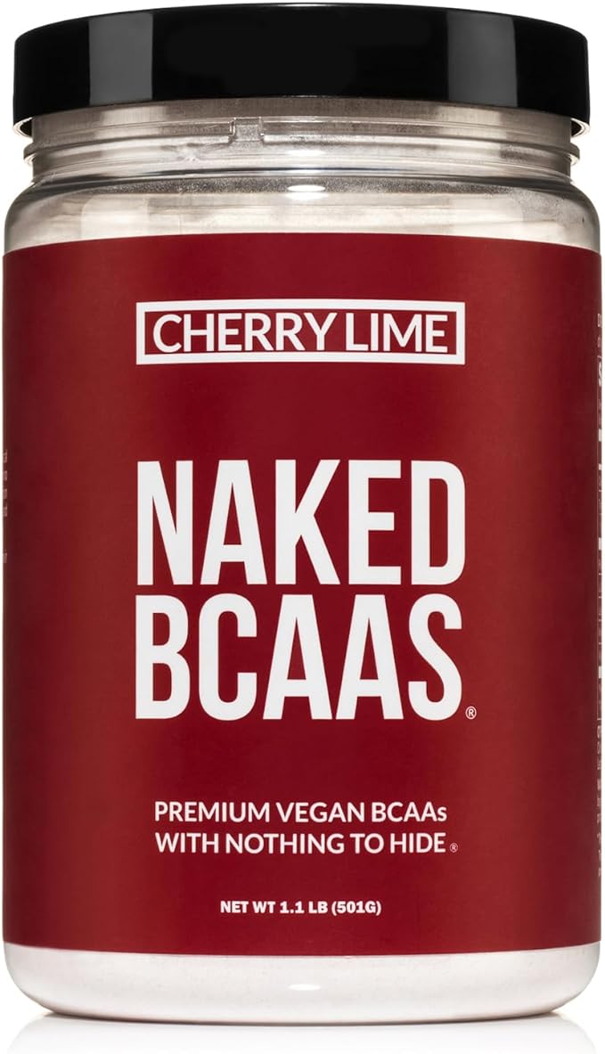 Cherry Lime Naked BCAAs Amino Acids Powder, 100% Pure 2:1:1 Formula, Vegan Branched Chain Amino Acids, Instantized All Natural BCAA Powder Supplement - 501 Grams, 34 Servings