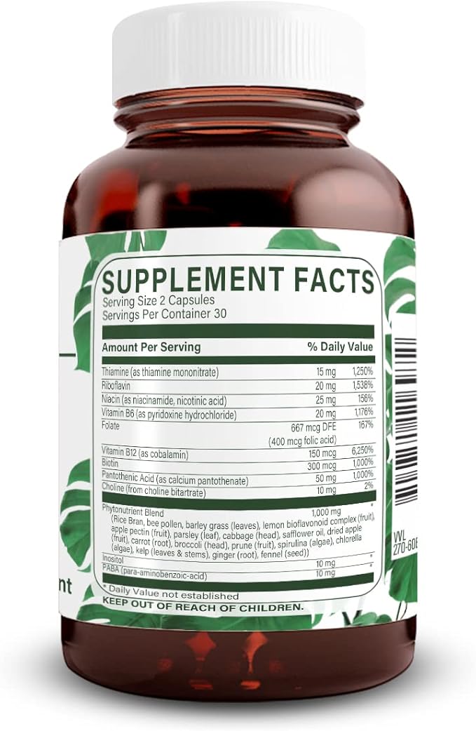 Natural Nutra Vitamin B Complex 60 Vegetarian