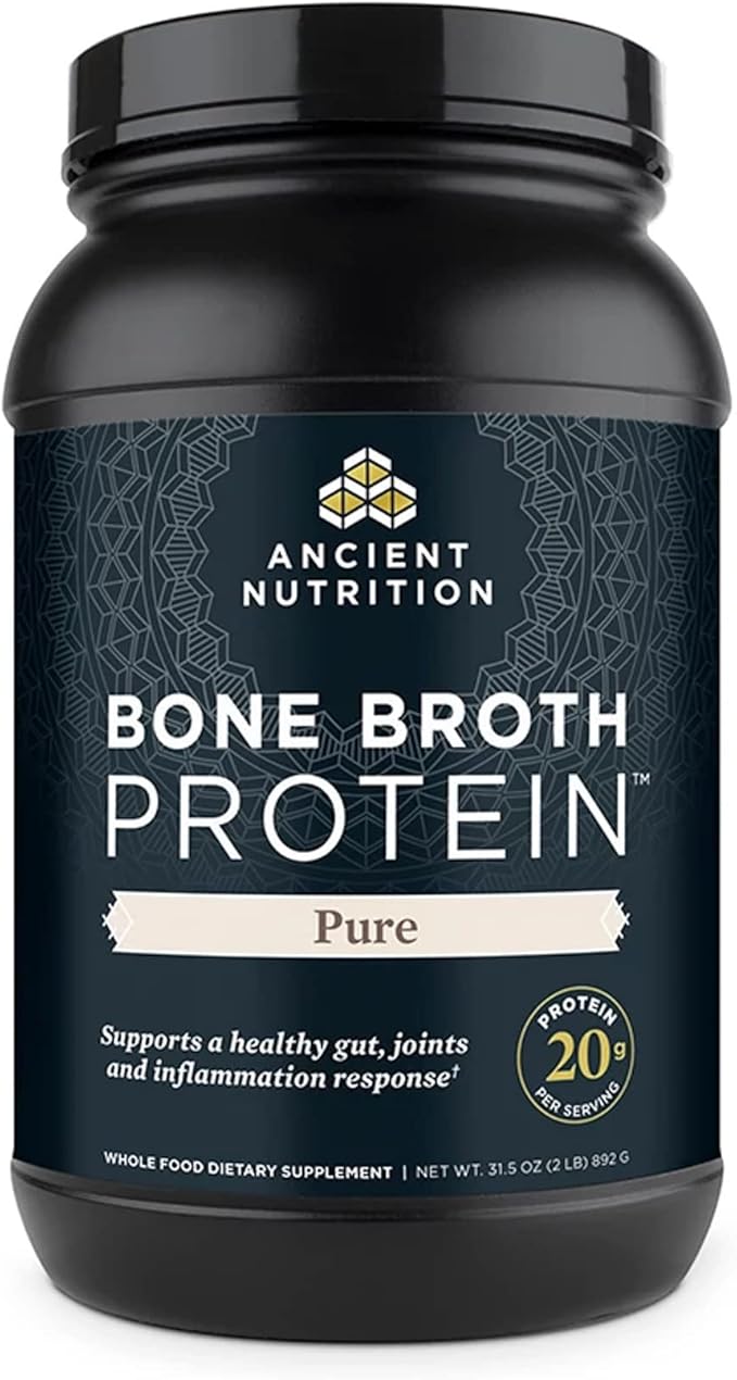 Ancient Nutrition Bone Broth Protein Powder, 20g Protein 40 Servings