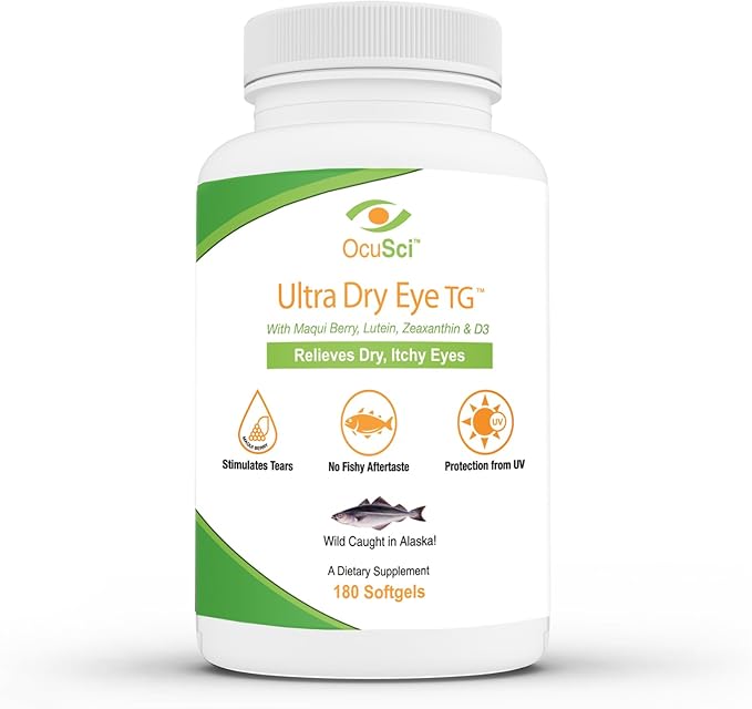 Ultra Dry Eye TG Omega-3, Omega-7, Omega-7, Maqui D3 (2 (2 Month