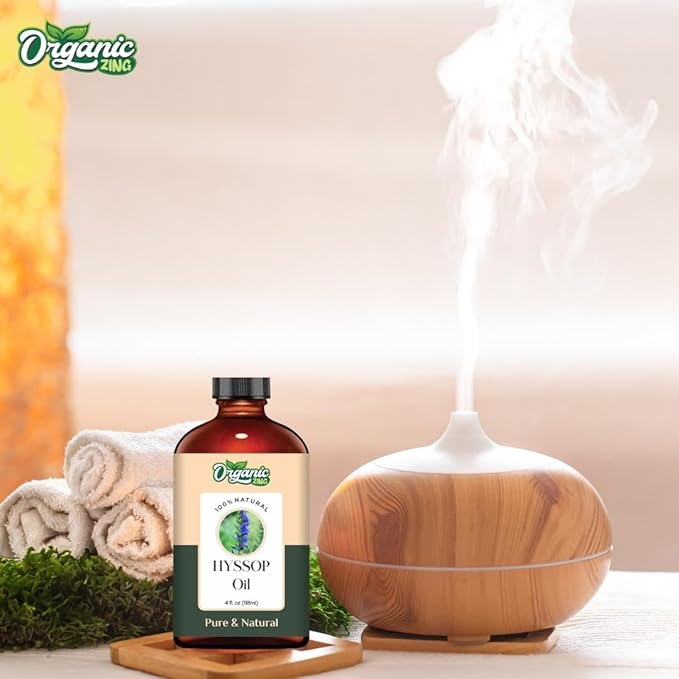Hyssop (Hyssopus Officinalis) Oil | Pure & Natural Essential Oil for Skincare, Massage, Aroma and Diffusers - 118ml/3.99fl oz