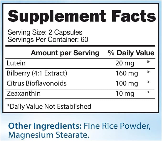 Total Eye Complex with Lutein, Bilberry (120 Capsules)