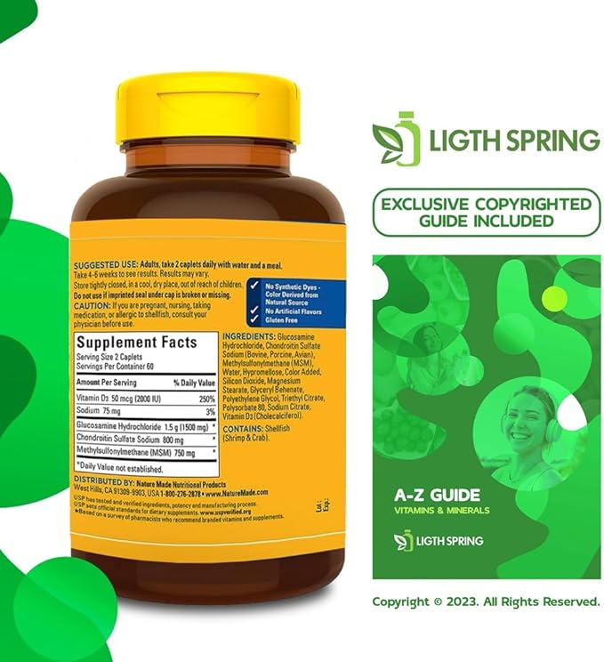 Glucosamine Chondroitin Complex with MSM, Dietary 120 Caplet (2 Items)