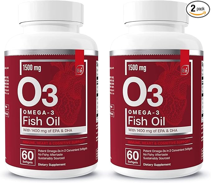 Essential Elements Omega-3 Fish Oil Supplement Omega-3 Fish 120 Softgels (2-Pack)