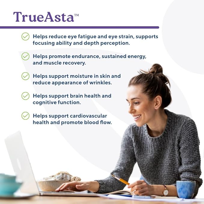 True-Asta AstaReal Natural Astaxanthin Supplements 6mg (30 Soft