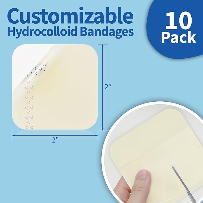 Hydrocolloid Bandages 2" x 2", 10