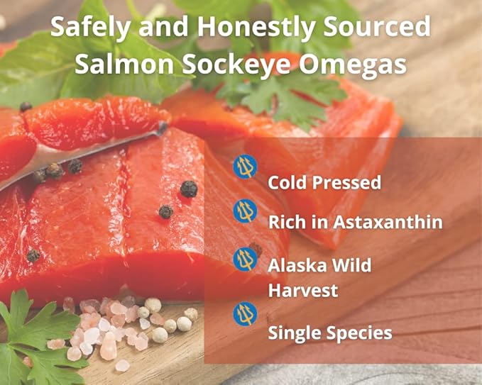 Wild Alaskan Sockeye Omegas Salmon Fish Omega-3 EPA 90 Softgel