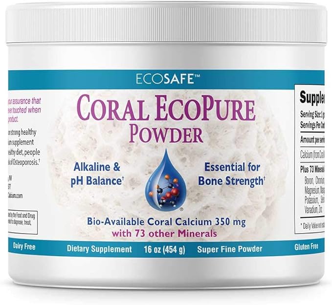 Ecopure Coral Calcium Powder with Trace Minerals - 16 Ounces