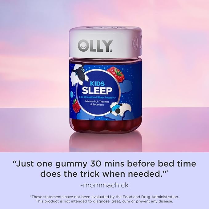 OLLY Kids Sleep Gummy, Occasional Sleep 0.5mg Melatonin, 50 Count