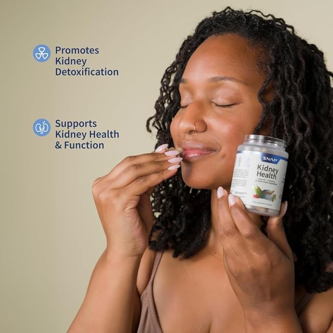 Snap Supplements Kidney Health Support, Kidney Cleanse Detox & Repair Formula, Uva Ursi Capsules, Kidney Supplement Kidney Restore, 15 Vitamins Plants & Herbs (60 Capsules)
