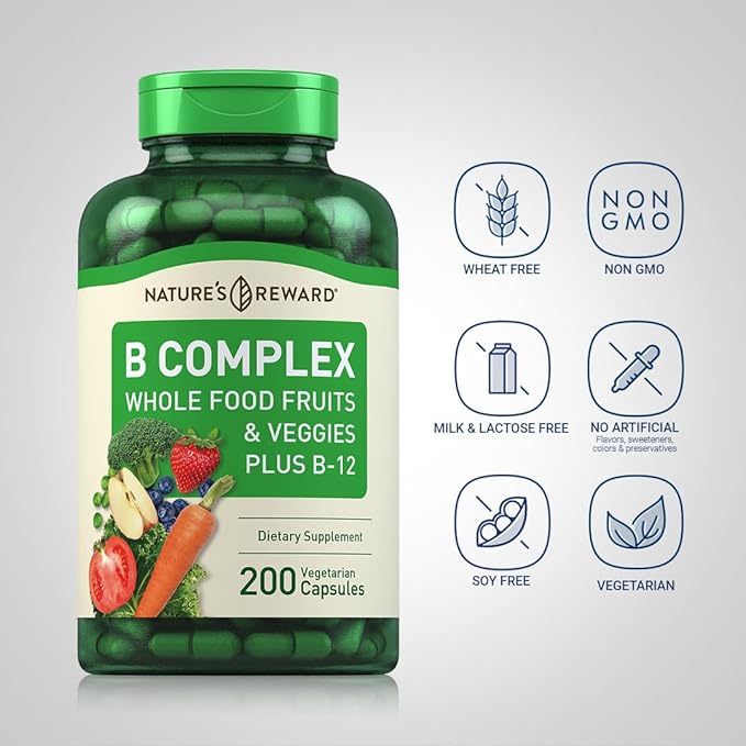 Piping Rock B Complex with Whole 200 Capsules B-12 |