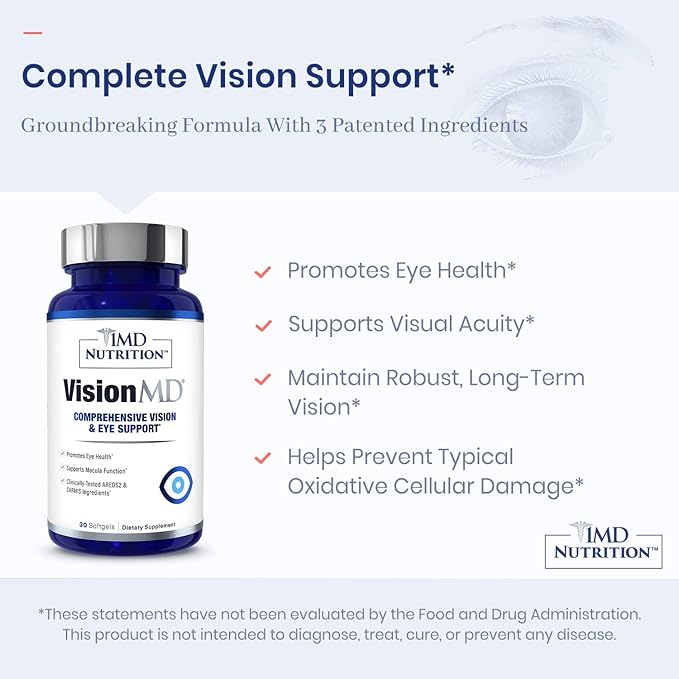 1MD Nutrition VisionMD Eye Vitamin CARMIS 90 Softgels (3-Pack)