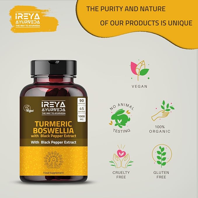 Boswellia Extract Capsules (90 Capsules) 1000 mg 45 Days