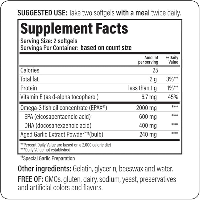 Kyolic Aged Garlic Extract Formula 150, Omega-3 90 90 Soft