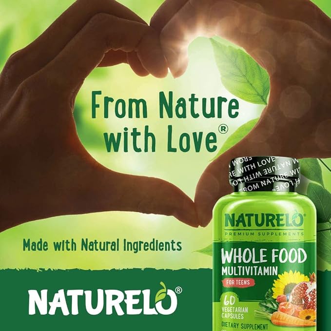 NATURELO Whole Food Multivitamin for Teens 60 Capsules