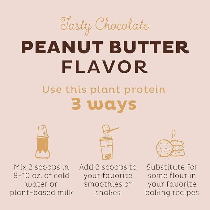 KOS Vegan Protein Powder, Chocolate Peanut Butter 10 Servings
