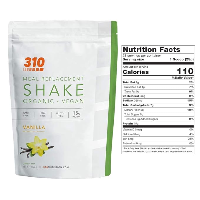 310 Nutrition - Vegan Organic Plant 0 Grams 28 Servings