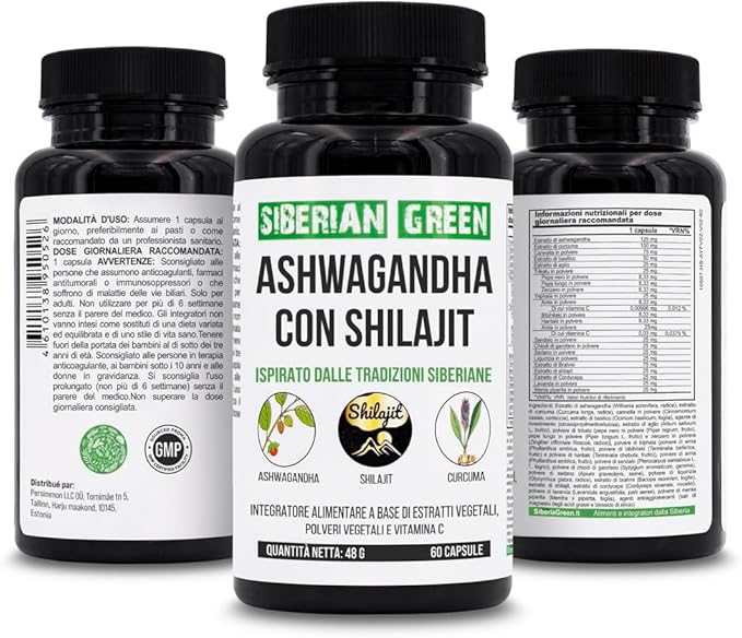 Ashwagandha with Altai Shilajit & Turmeric 60 Capsules