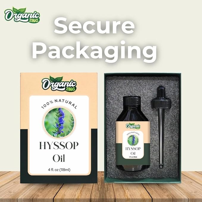 Hyssop (Hyssopus Officinalis) Oil | Pure & Natural Essential Oil for Skincare, Massage, Aroma and Diffusers - 118ml/3.99fl oz