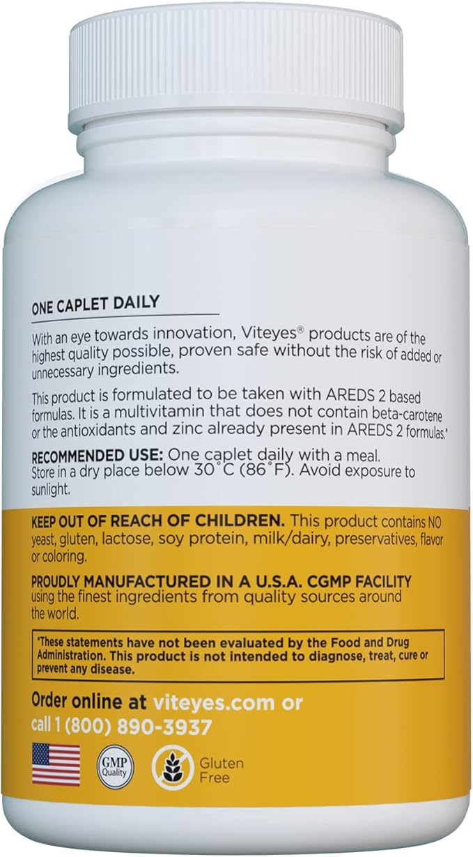 Viteyes Classic AREDS 2 Companion Beta-Carotene 2 Users, 90 Caplets
