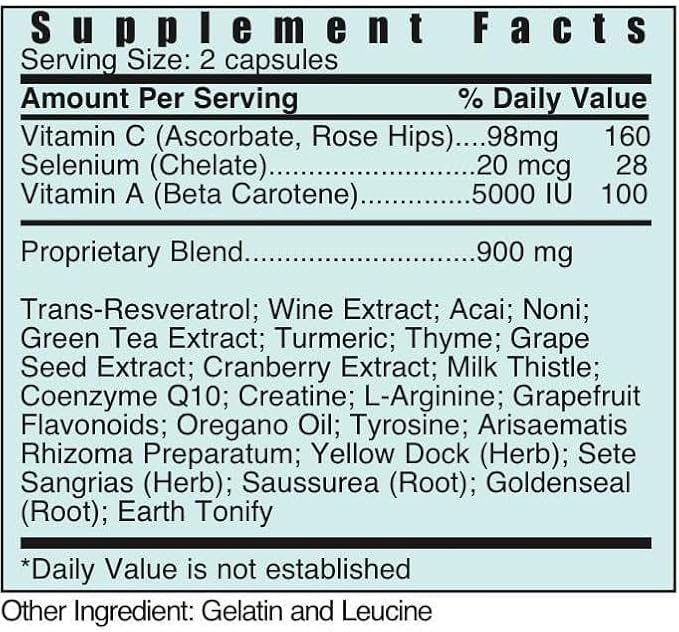 Systemic Formulas ROX Super Antioxidant 60 Capsules #184. Super